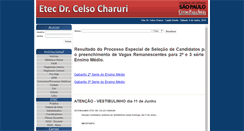 Desktop Screenshot of etecdrcelsocharuri.com.br